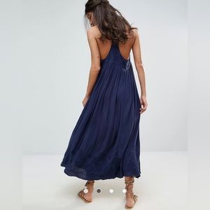 Intimately Freee People Embroidered Elaine Maxi Slip Large Brand New